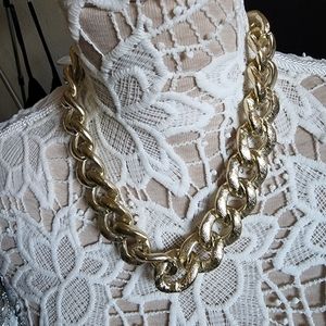 Chunky Faux Gold Lg. Chain Necklace